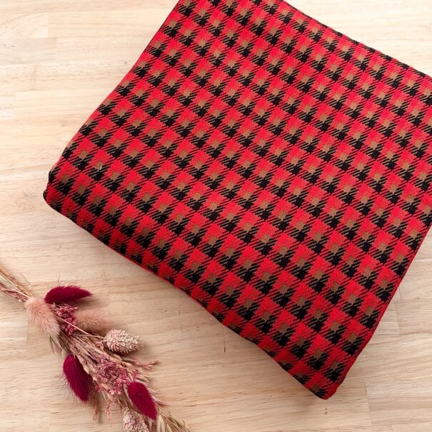 2 meter four roses - pied de poule jacquard SV26