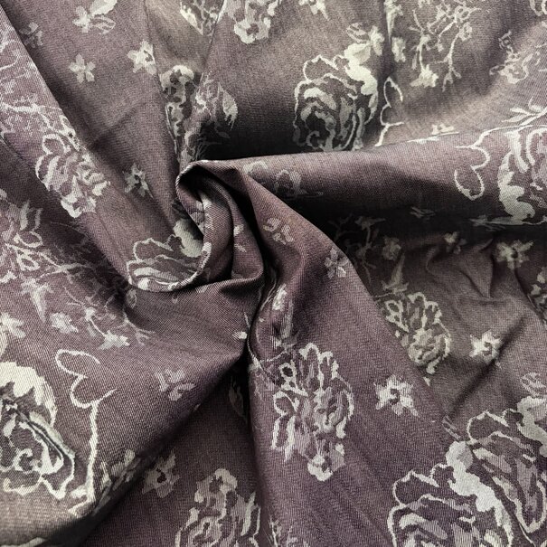2 meter italiaanse deadstock - denim jacquard rozen SV26