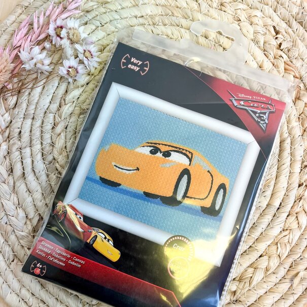 Borduurset cars geel SV26