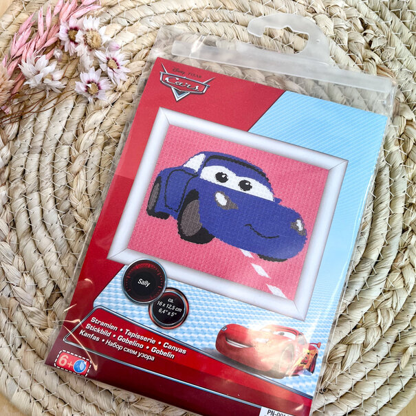 Borduurset cars blauw SV26