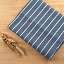 2 meter italiaanse deadstock - stretchkatoen streep blauw SV26
