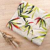2 meter italiaanse deadstock - viscose blaadjes SV26