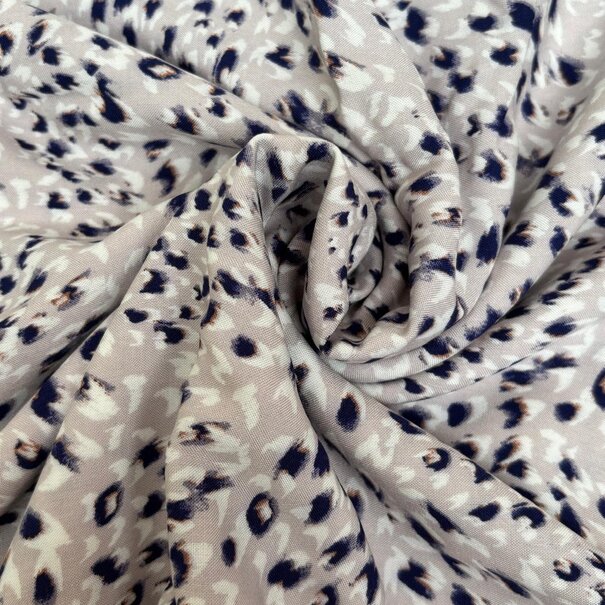 2 meter italiaanse deadstock - viscose feathers lila SV26