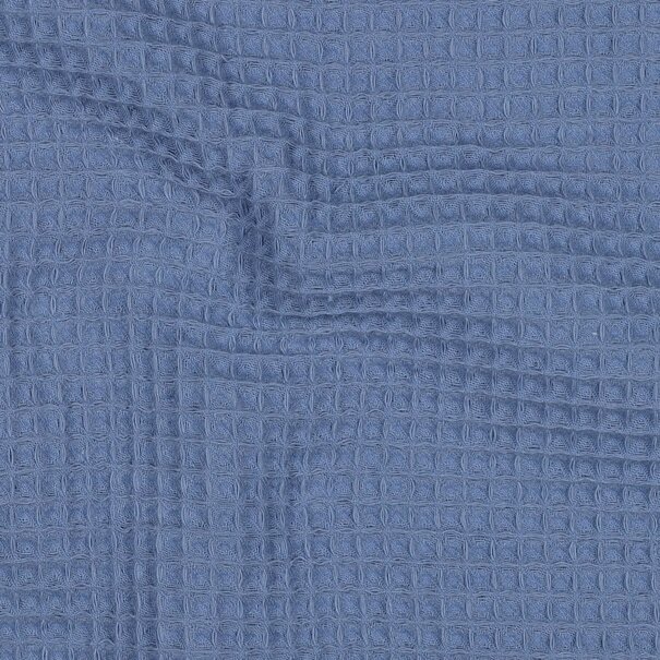 Wafelstof - blauw