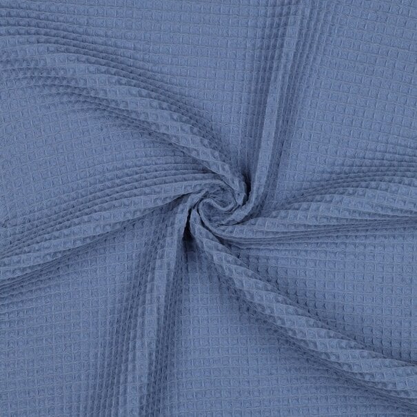 Wafelstof - blauw