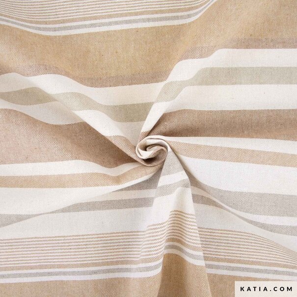 Recycled canvas stripes - sand