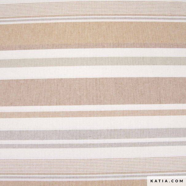 Recycled canvas stripes - sand