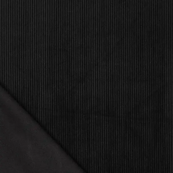 Super soft knitted corduroy - zwart