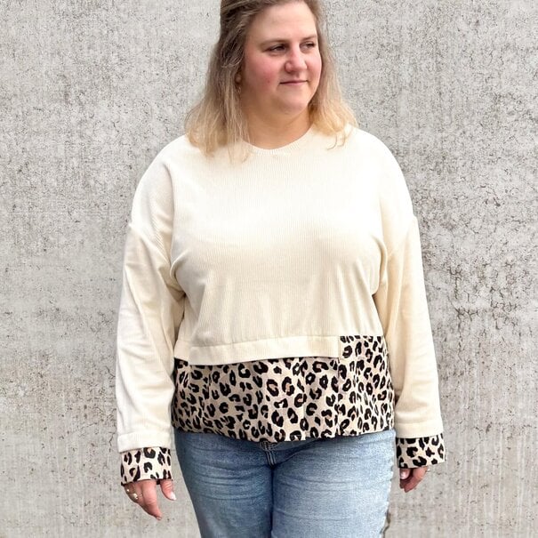 Super soft knitted corduroy - ecru