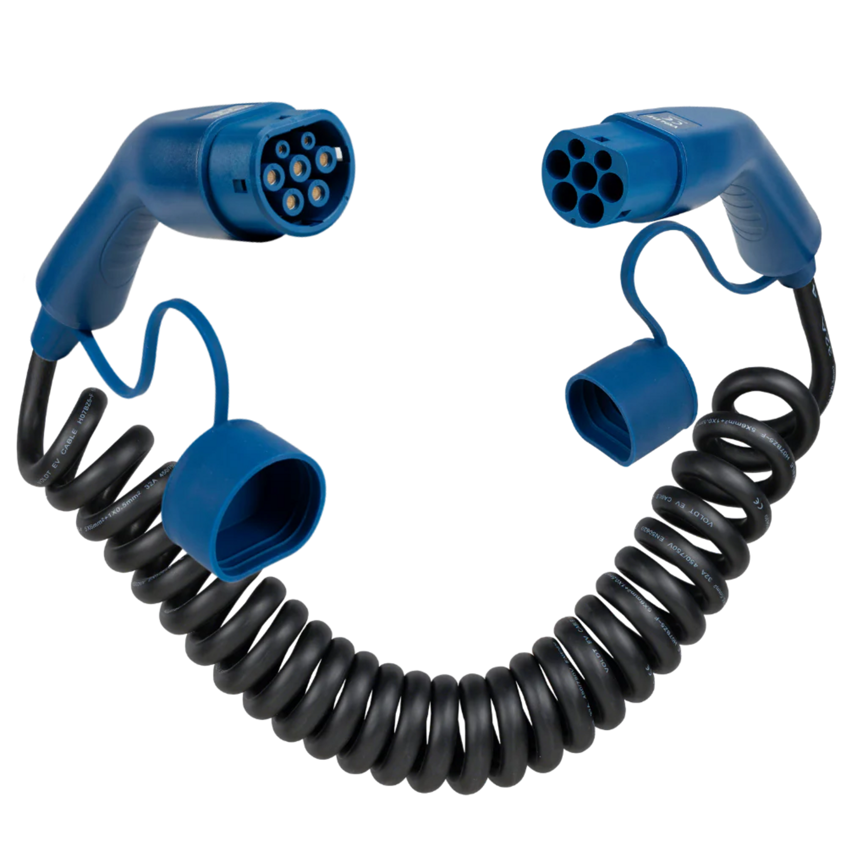 Voldt type-2-type-2-mode-3-16a-11kw-coiled-charging-cable