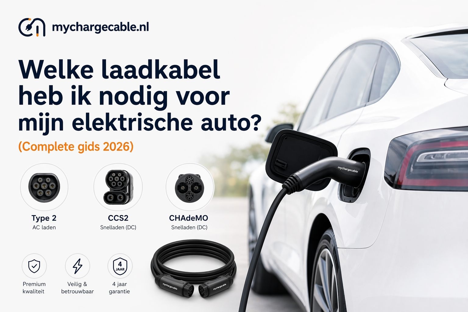 Welke laadkabel heb ik nodig voor mijn elektrische auto? (Complete gids 2026)