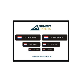 Summit Prints Naam sticker met vlag Nederland - Starter
