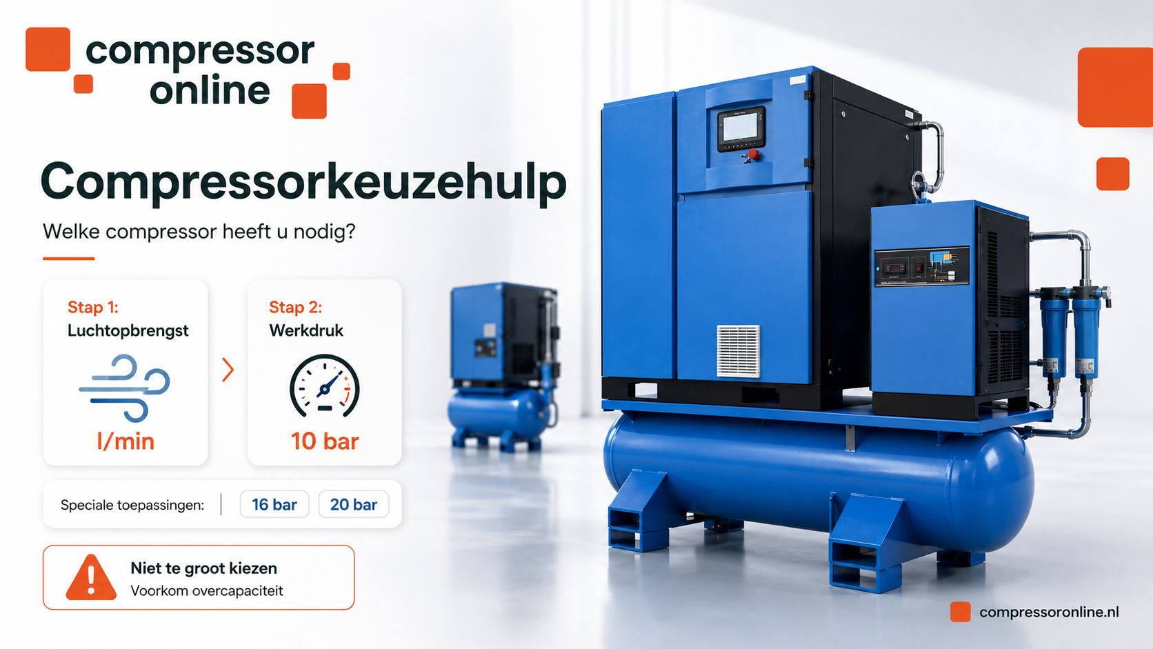 Compressorkeuzehulp: welke compressor heeft u nodig?