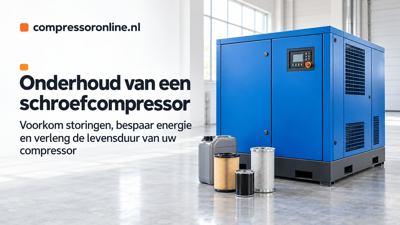Onderhoud van een schroefcompressor
