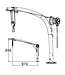 Cooney Davit Lsd125 uitschuifarm, dekmontage