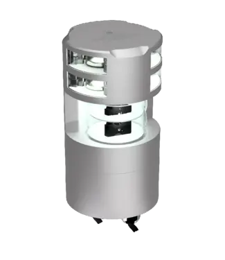 LOPOLIGHT 6NM DOUBLE MAST LIGHT+ 3NM DOUBLE 360° WHITE ZILVER