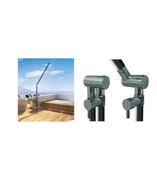 Elka DECK SHOWER REMOVABLE AND FOLDABLE CARBON FIBER WITH HEAD