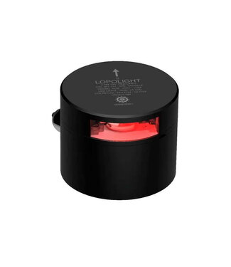 LOPOLIGHT 3nm 135° Red Suez stop light, CD/CS alu base, black
