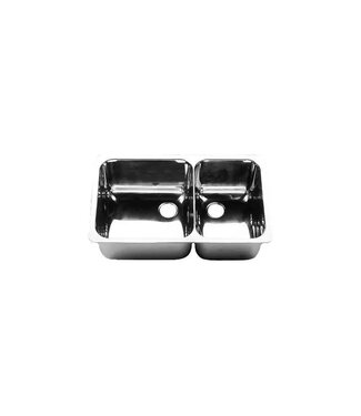 BARKA SINK DOUBLE S.STEEL 33X33X23X16 L INB.