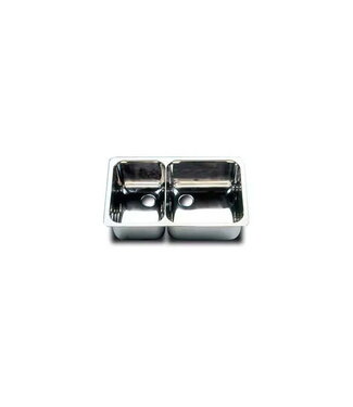 BARKA SINK DOUBLE S.STEEL 33X33X23X16 R INB.