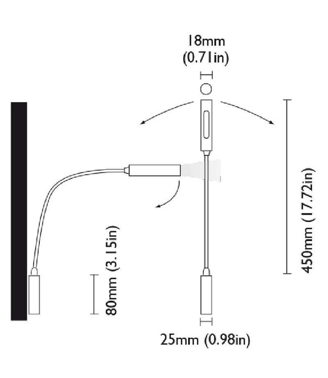 BCM Z-2156/R2W-I/3 FLEX.LAMP STILO S POL.CHE