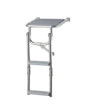 NUOVO RADE PLATFORM SWIM LADDER WITH PLASTIC TREDE