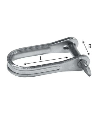 QUICK PLATE SHACKLE D- MODEL 6 mm 14x37 mm