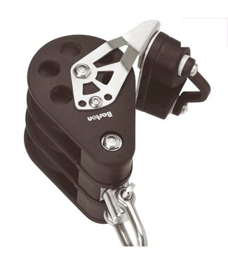 BARTON BALL BEARING VIOLIN BLOCK CHROME3 SHEAVE+CLAMP+DEADEYE 12MM