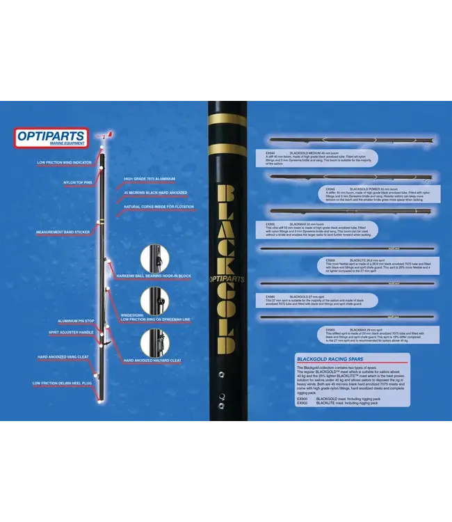 Optiparts Blackgold Power 45 mm Boom compleet