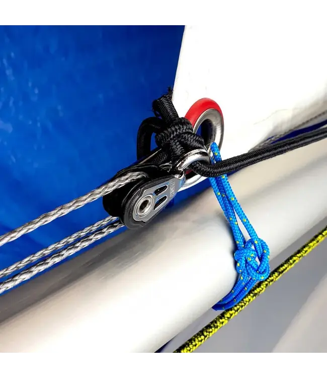 WINDESIGN Compleet pakket met alle benodigde cleats, blokken en lijnen voor de Laser® en ILCA® cunningham en outhaul.