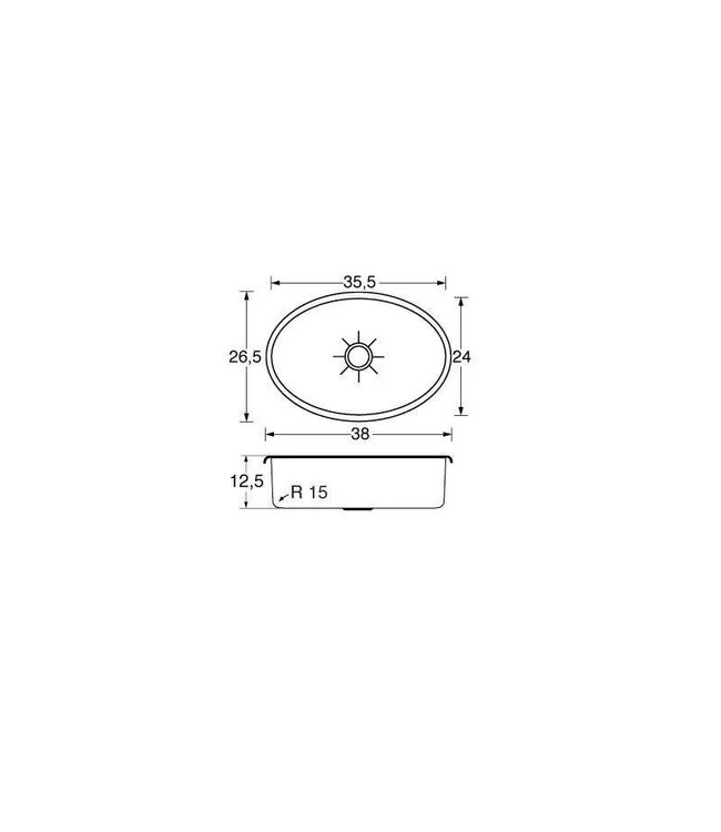 BARKA WASBAK OVAAL RVS<span> - </span>24x35,5x12,5 cm