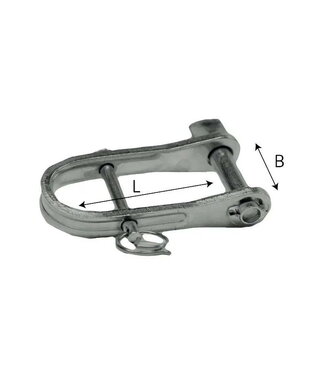 QUICK PLATE SHACKLE D- MODEL 5 mm 12x23 mm