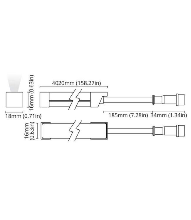 BCM A-5401-1MT-10WM 24V NEONFLEX TV 3000K 18X16MM