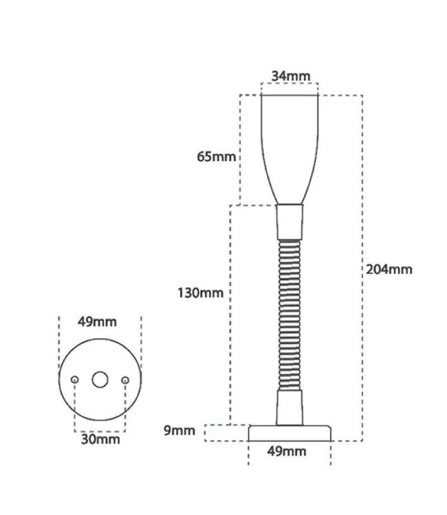 Casolux SAMSOE ZWART 3000K IP67