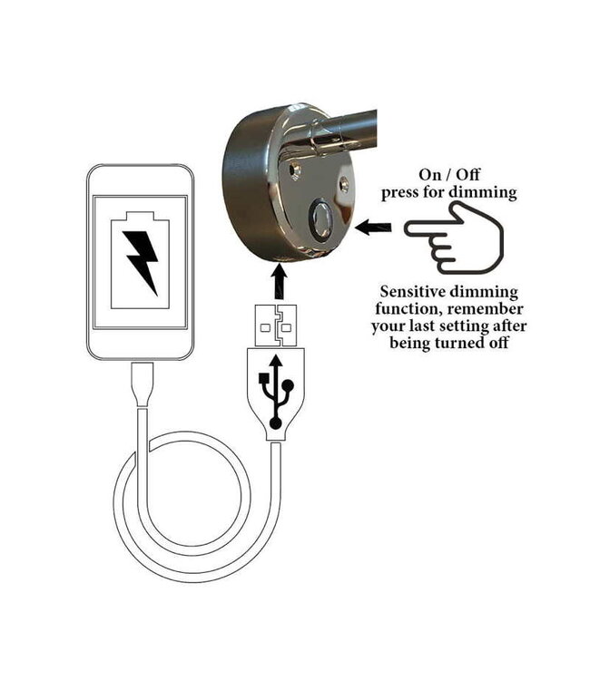 Casolux MARY WALL USB TOUCH DIM GREY
