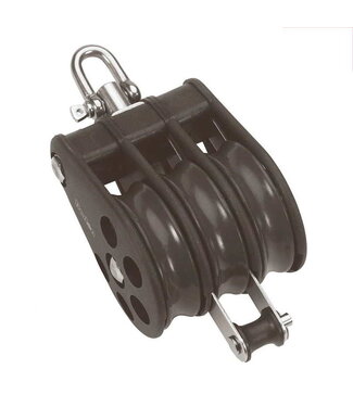 BARTON BALL BEARING TRIPLE SHEAVEBLOK+WARTEL+DEADEYE 12MM