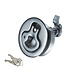 Onkenhout Luiksluiting RVS met slot en sleutel. Voor 9-14,5 mm paneel.