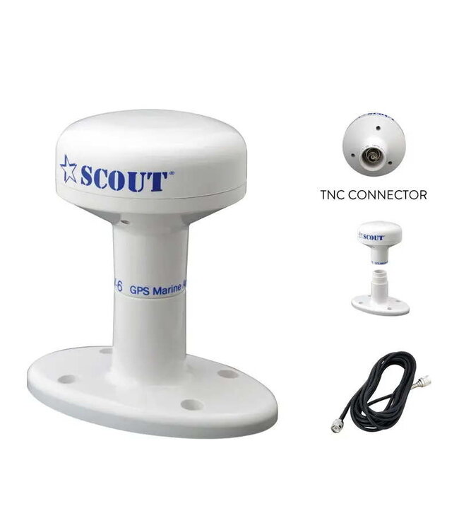 SCOUT Nav-6 GPS Antenne / 10 M kabel TNC connector. Nieuw model GPS (en GLONASS) antenne ontwikkeld volgens laatste technologie.