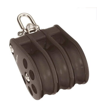 BARTON BALL BEARING TRIPLE SHEAVE CHROME+SHACKLE 12MM