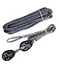 WINDESIGN Cunningham systeem voor Laser® MK2 en ILCA® 7 met een gesplitste 4 mm Dyneema® primaire lijn en twee Harken 29 mm T2 soft-attach blokken. Wordt geleverd met een 4 mm DB-Racing secundaire bedieningslijn, bestaat uit een Dyneema-kern® en Technora/polyester