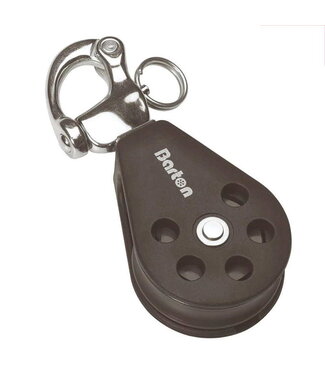 BARTON BALL BEARING SINGLE SHEAVE+SNAP SHACKLE 8MM