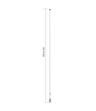 SCOUT QUICK 2 3DB VHF ANTENE 1.5M WHITE OR BLACK White