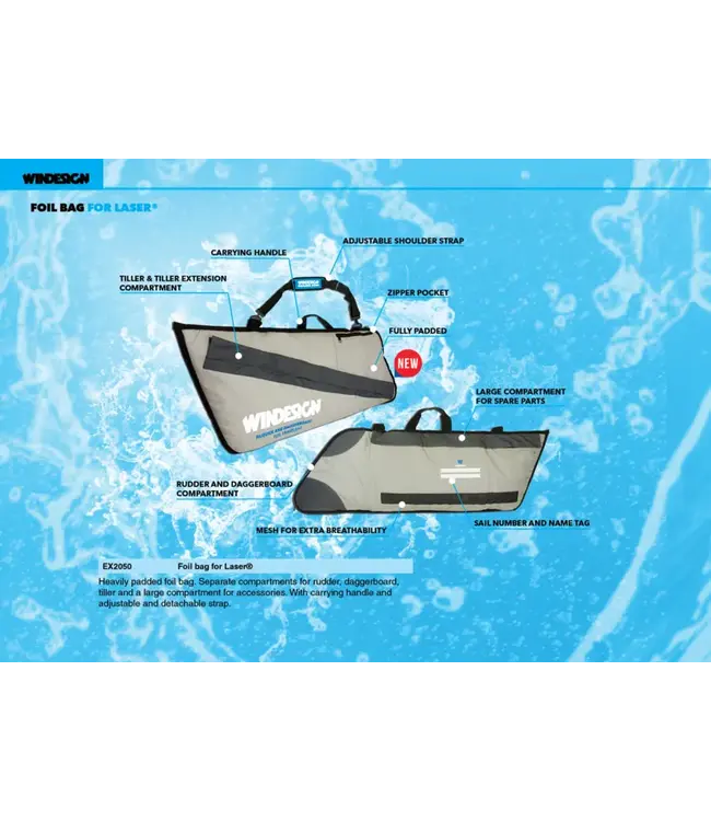 WINDESIGN Laser travel tas voor mast/giek.