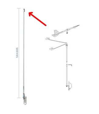 SCOUT ANTENNA WINDEX READY WHITE 1,0M KM-4
