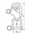 SNAPSLUITING MET WARTEL+SLUITING<span> - </span>128 mm