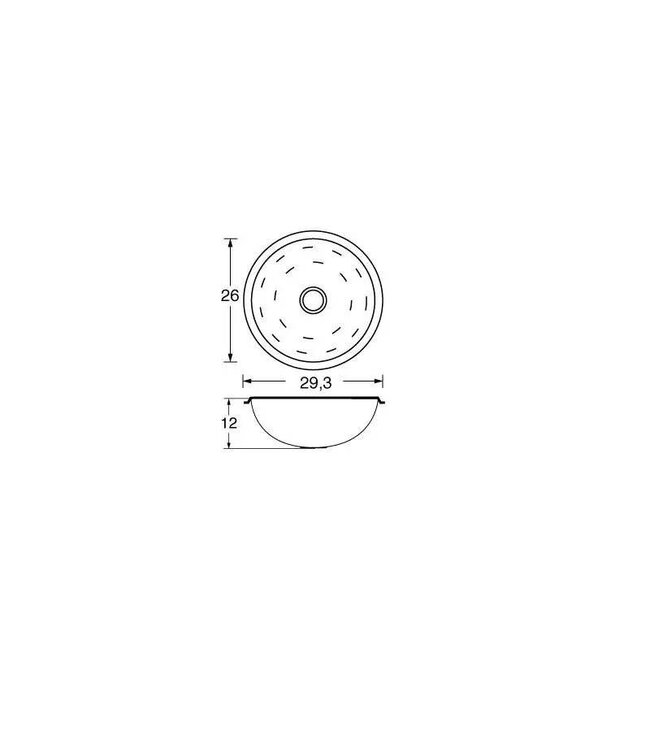 BARKA WASBAK ROND SATIJN 26X12 DIAM.29,3