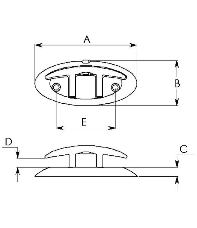 Accon KLAPBARE KIKKER RVS 159MM SCHROEFBOUT