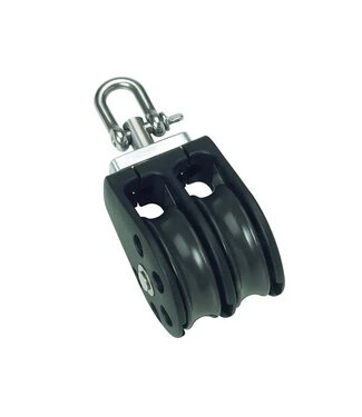 BARTON BTD4 DOUBLE SHEAVEBLOK + SWIVEL 12 MM