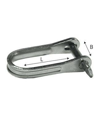 QUICK PLATE SHACKLE D- MODEL 5 mm 15x36 mm