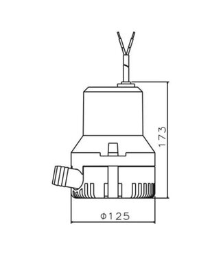 NUOVO RADE BILGE PUMP SUBMERSIBLE 25 MM 24V, 95 l/min